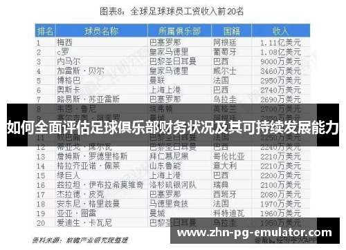 如何全面评估足球俱乐部财务状况及其可持续发展能力